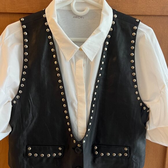 Sleeveless leather jacket - Picture 5 of 6